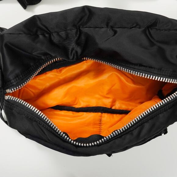 Head Porter Yoshida Tanker Shoulder belt Body Bag funnypack Black Large Rare - Picture 10 of 15